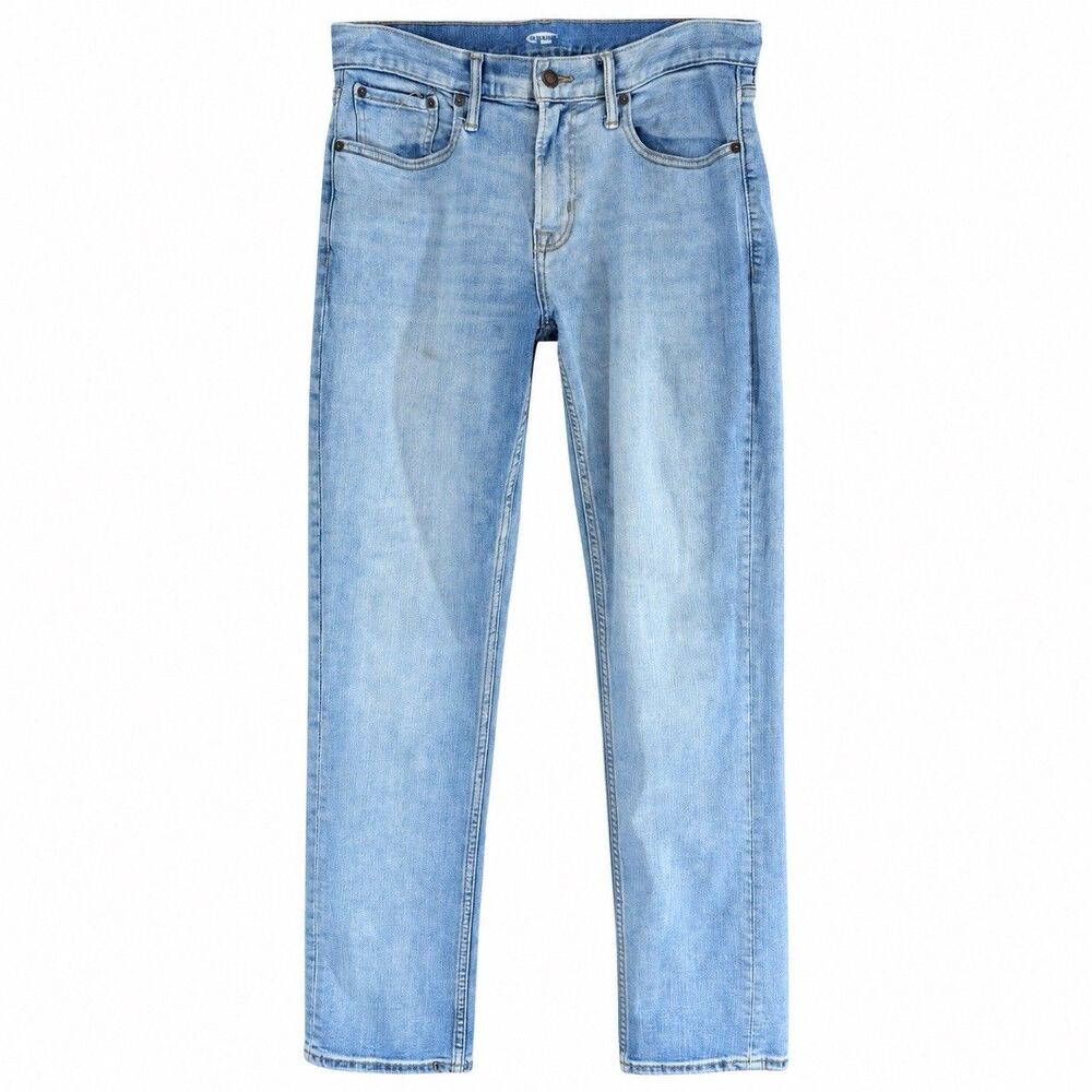Old Navy Men’s Jeans 32x34 Light Wash Straight Leg Stretch Denim